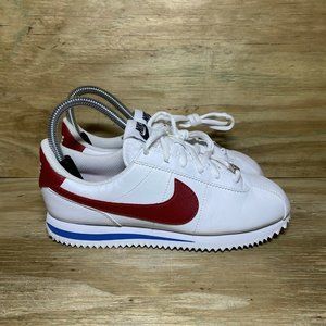 Nike Cortez Basic SL Kids Shoes Youth Size 5 White Red Athletic Sneakers